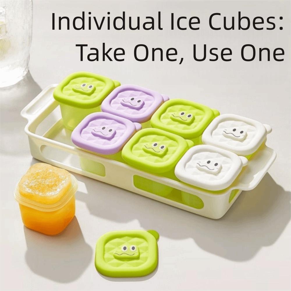 Square Shape Silicone Ice Cube Mold Heat Resistance Food Storage Container  Fruit Storage