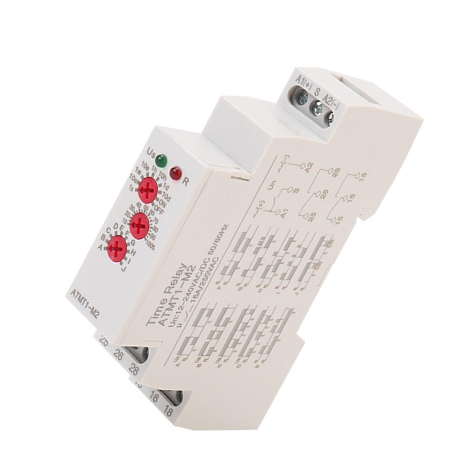 

Multifunctional Time Delay Relaying 10 Functions DIN Rail Mount Wide Voltages Designs 12V 240V for Industrial Control