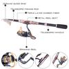 Sougayilang Fishing Rod Carbon Telescopic Fishing Pole and Spinning Fishing Reel Combo
