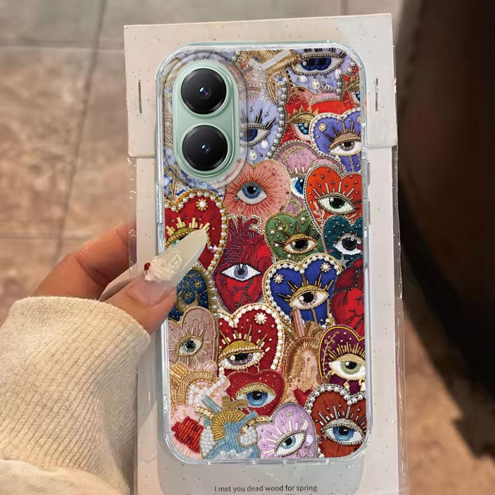 Planet Fruit Sun Face Feather Texture Phone Case for Xiaomi Poco X5 X7 M6 Pro X6 X3 Pro NFC C65 C61 M5S Shell Back Matte Cover