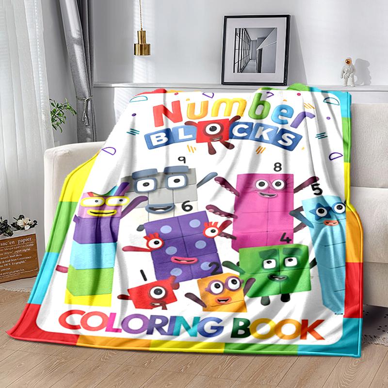 1pc Blanket Numberblocks7 Print Design, Lightweight Blanket for Sofa, Bed- Soft &Warm, Gift for All Seasons like Christmas, Halloween