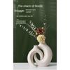 Nordic Ceramic White Vase Ins Style Creative Flowerpot Flower Arrangement Simple High Sense Wholesale European Entry Lux