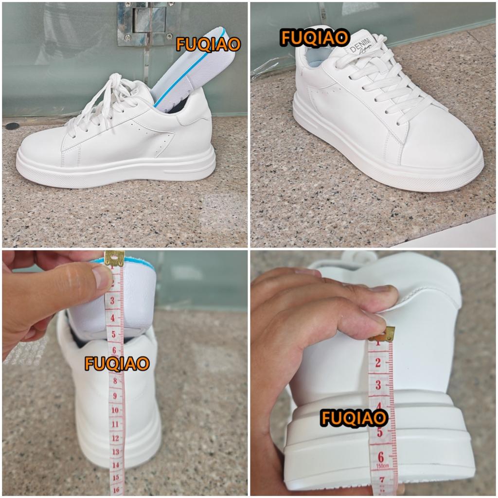 High-end Leather Men Elevator Shoes Soft Trend Business 6CM Invisible Height Increase Sneakers Sports Zapatillas Hombre