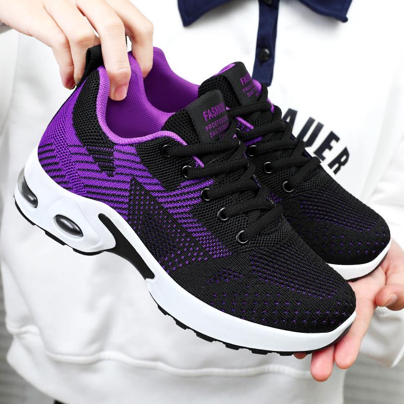 Women's Air Cushion Lace-up Running Shoes - Spring Arrival, Plus Size, Soft Sole, Breathable, Casual Sports Footwear