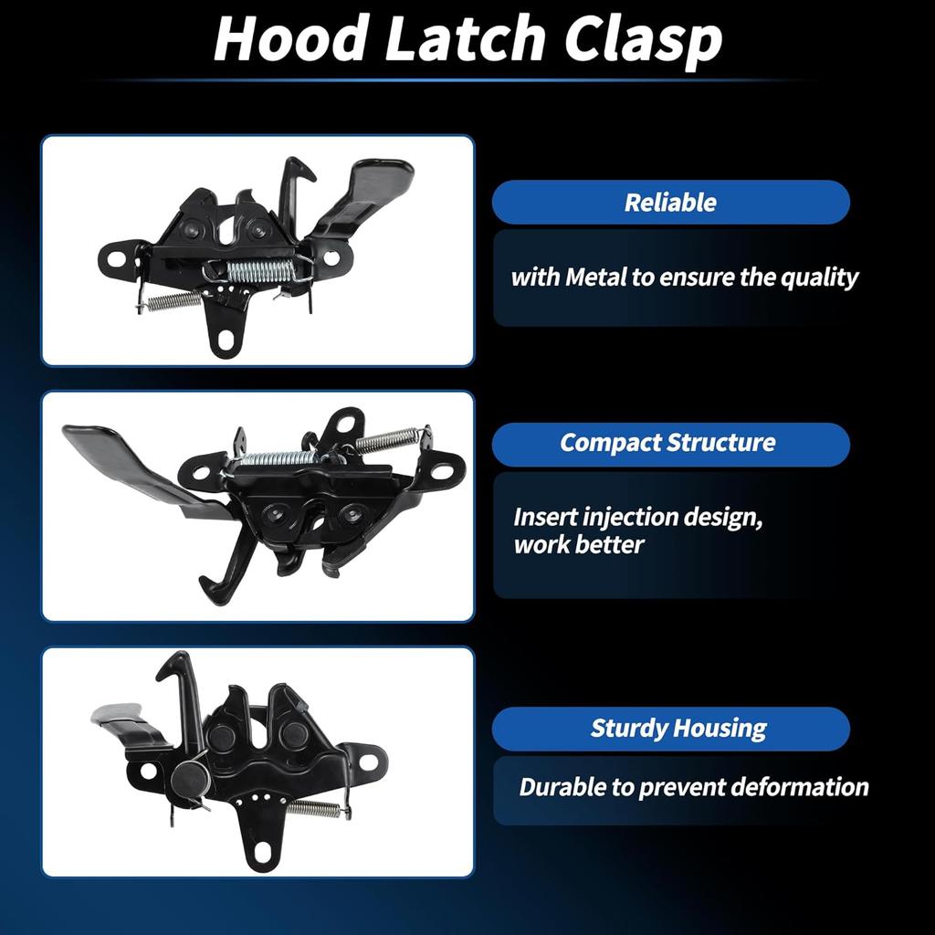 Car Hood Latch Assembly for Toyota RAV4 2001 2002 2003 2004 2005 Engine Hood Latch Lock Release 5351042060 53510-42060