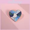Creative Heart-shaped Rainbow Enamel Brooch With Stylish Geometric Design For All