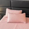 New Thicken Latex Filling Bed Sheet Set Cool Feeling Fabric Summer Mat and Pillowcases Breathable Ice Silk Cooling Mat for Bed