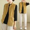 Spring Corduroy Vest Jacket Literary Casual Sleeveless Vest Women