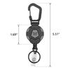 Outdoor Retractable Keychain with High Elasticity Carabiner Clip Durable Retractable Reel for Hiking Climbing and Everyday Use