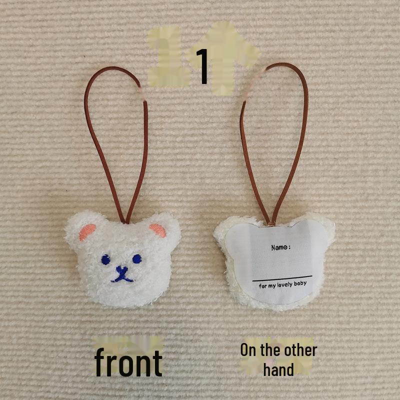 Korean-Style Cute Bear Doll Bag Pendant & Children's Name Tag Keychain