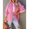 Autumn Long-sleeved Denim Jacket Women's Washed Rough Edge Medium and Long Loose Jacket