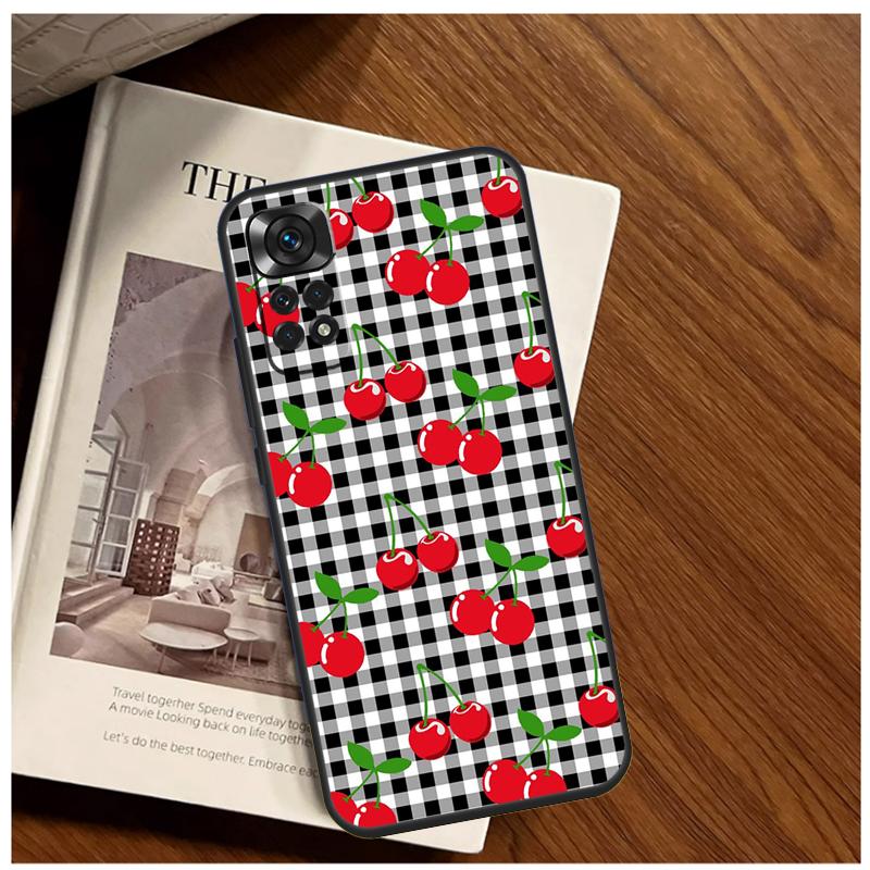 Cherry Pattern Case For Xiaomi Redmi Note 13 9 10 11 12 14 15 Pro Plus Cover For Redmi 15 C 12C 13C 14C 10C