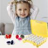 Uova abbinate Giocattolo di Pasqua Montessori Colori Forme Riconoscimento Bambini Educativi Colore Ordinamento Giocattolo per i più piccoli STEM Egg Toys Regalo