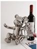 Elegant Ceramic Bear Wine Rack: Red Wine Display and Cup Holder for Luxurious Living Room Decor