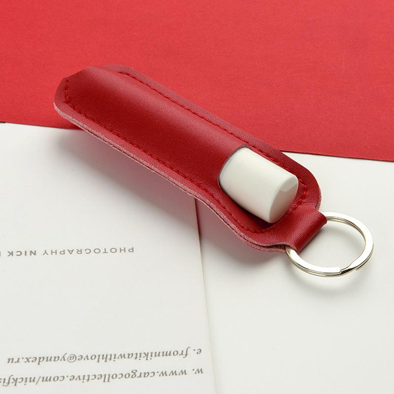 Ruj Luciu de buze Geantă Suport pentru breloc din piele PU Husă pentru chei Inel portabil pentru balsam de buze Ambalaj pentru sticlă Capacă Breloc