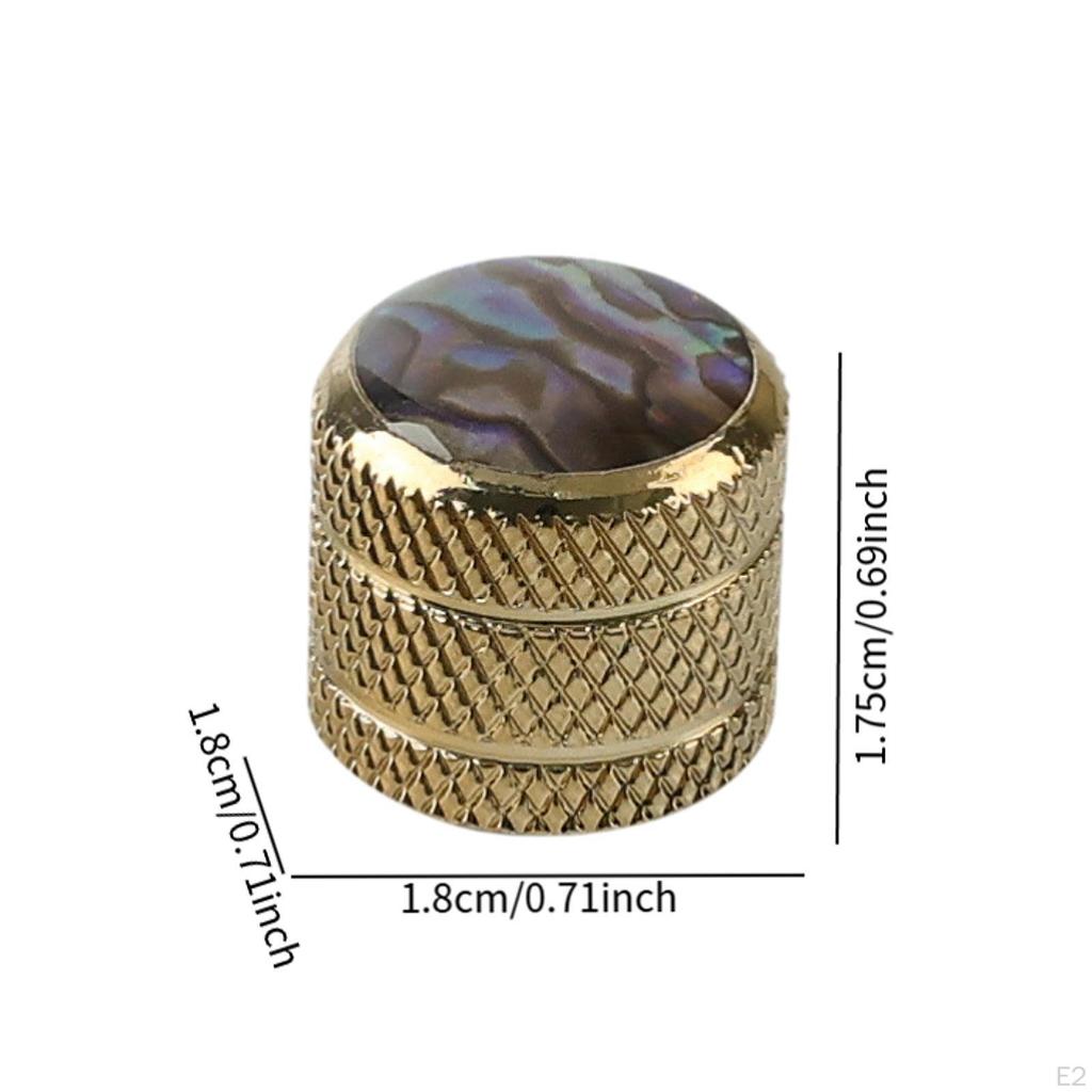 Botão de Controle Potenciômetro Botão de Pote, Robusto, Fácil Instalação, para Potenciômetros de Eixo de 6mm Profissional Guitarra