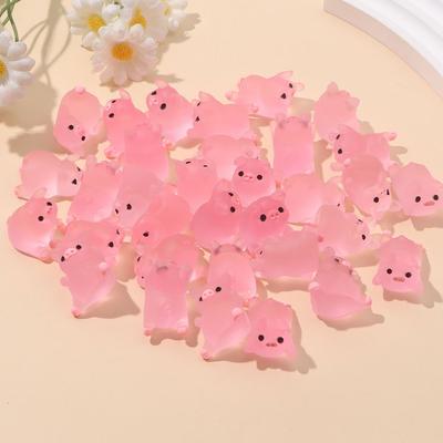 2/4/8pcs Resin Craft Beads, Used for Pig Statues, Various Pig Decoration Beads, DIY Home Decoration, Garden Decoration, Farm Themed Parties