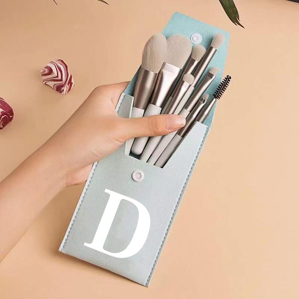 8pcs Travel Makeup Brush Case Kit Brush Organizer Box Powder Brush Nose Eye Shadow Detail Foundation Brushes Travel Accessories