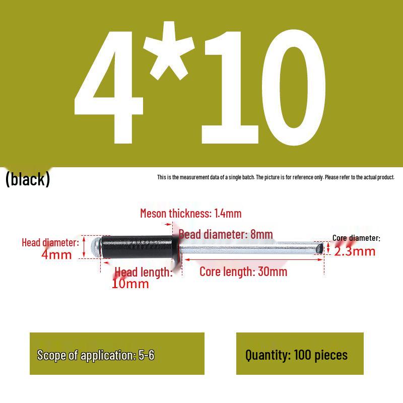 Stainless Steel Countersunk Flat Head Aluminum Open-End Pop Rivet for Decoration