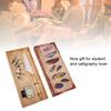 Kit de Pena de Caligrafia Estilo Simples Vintage Caneta Estudante Caixa de Presente para Natal AniversárioBranco