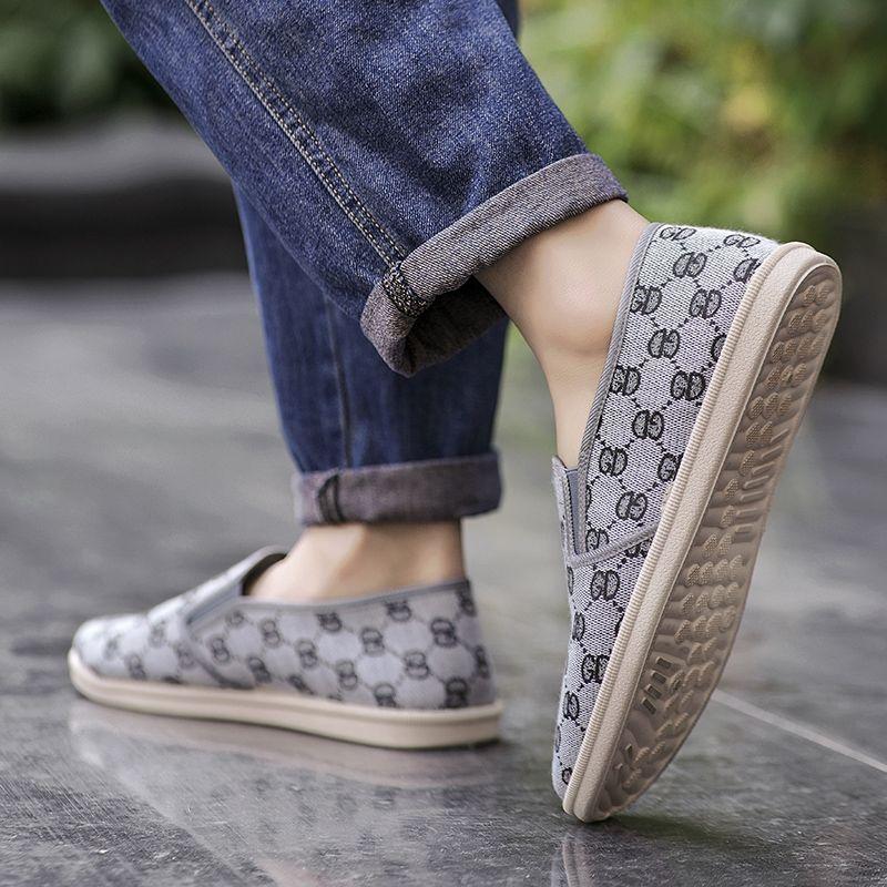 Zomer Ademende Canvas Schoenen Heren Vissersschoenen Heren Casual Instappers