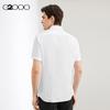 G2000 Mall-Matching Cotton Blend Oxford Cotton Short-Sleeve Shirt, White, S/03