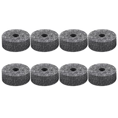 Set di 8 Feltri per Piatti di Batteria Pezzi di Ricambio Accessorio Nero
