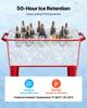 VEVOR 75.71 L Rolling Ice Chest, Holds Up To 50 Bottles / 110 Cans, Portable Patio Party Bar Drink Cooler Cart with 4 Swivel Casters (2 with Brakes)