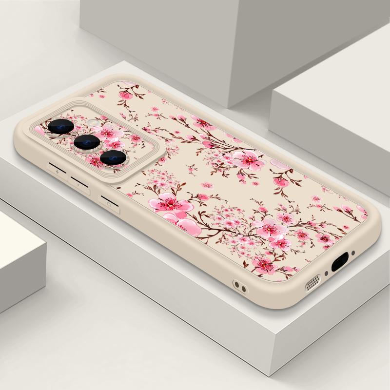 Pink Flower Soft TPU Case For Samsung Galaxy S26 S25 S24 S23 S22 Ultra S23 S25 FE A57 A17 A56 A55 A15 A16 A36 A37 5G Back Cover