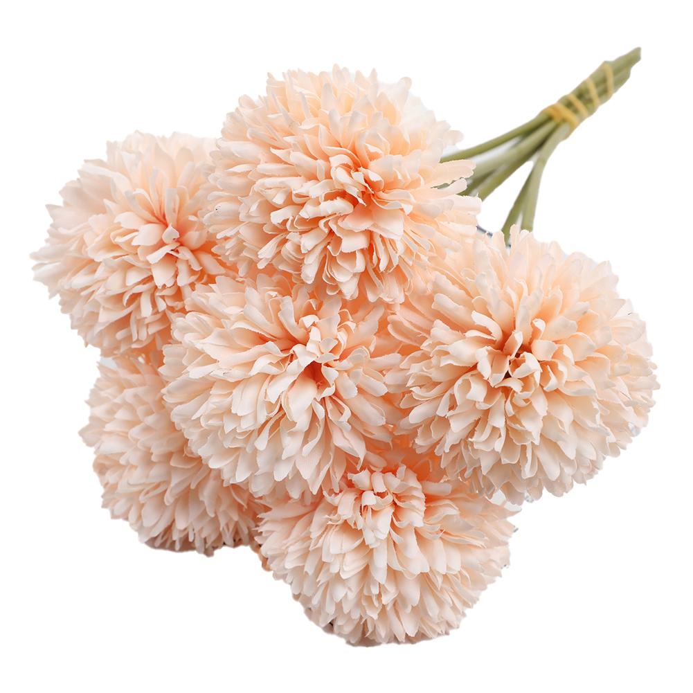 

Artificial Chrysanthemum Ball Flowers 6pcs Hydrangea-Inspired Bouquet for Indoor Decor Dining Table Party and Wedding Use світло-рожевий колір