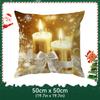 Golden Christmas Decor Pillowcase Printed Polyester 40/45/50Cm Throw Pillowcover Decorative Sofa Cushion Pillowslip Home Decor