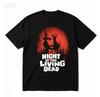 2026 New Bohemian Style Men's Loose T-shirt Retro Zombie Horror Print Short Sleeve Graphic Tee Casual Streetwear Summer Unisex Oversized Top