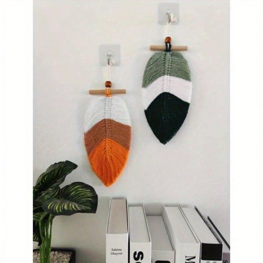 Bohemian Style Woven Leaves Wall Hanging Tapestry Home Decoration Thread Decorative Crafts Hangings