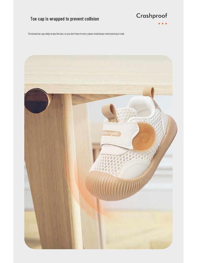 Summer Mesh Breathable Toddler Sandals - Boys & Girls, Soft Sole, Ideal for One-Year-Olds