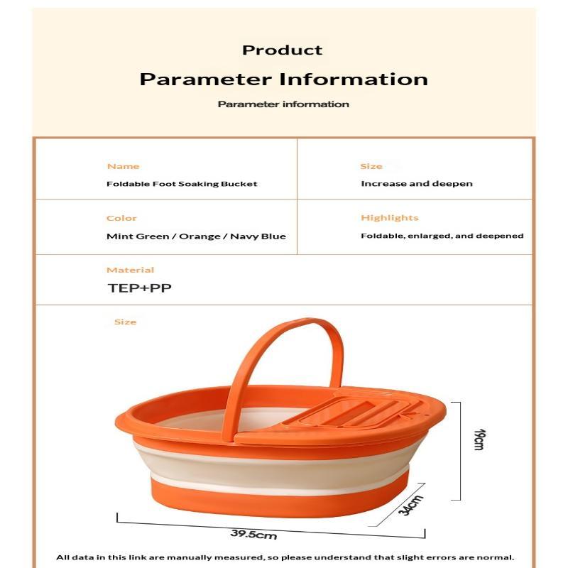 Collapsible Foot Bath Tub TEP Leakproof Durable Foot Soaking Basin for Home Spa Travel Post Work Relaxation