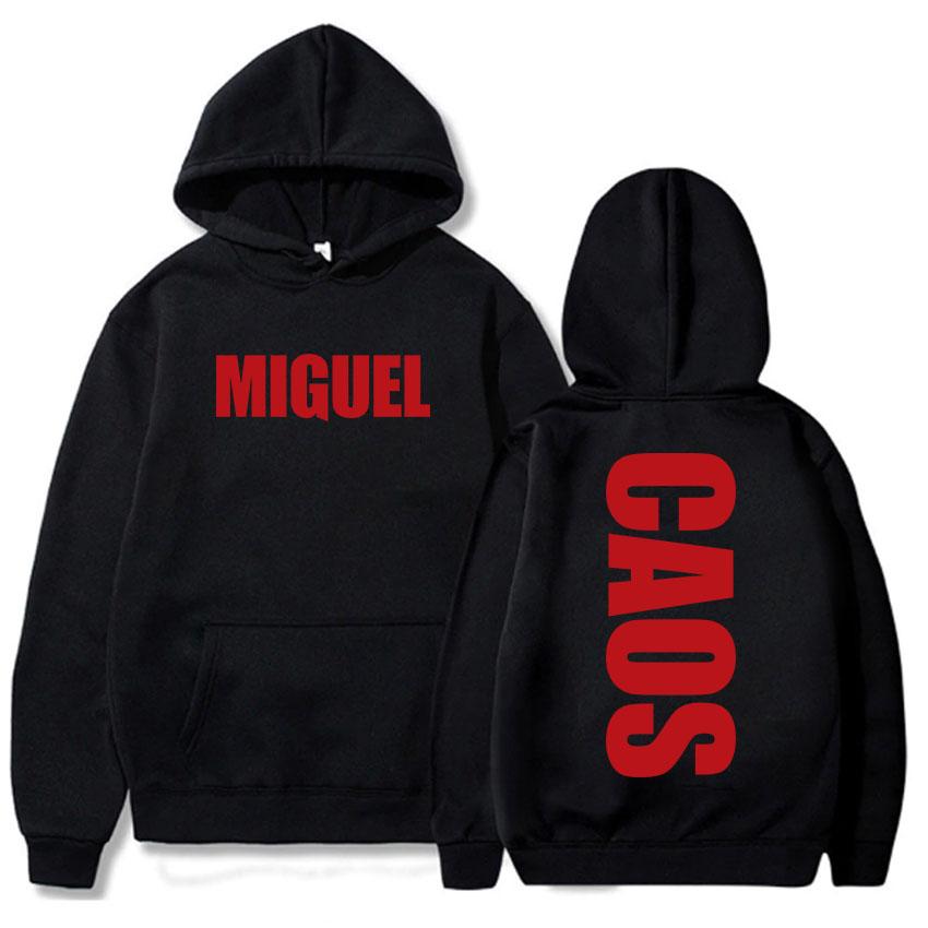 MIGUEL CAOS Album Hoodies Unisex Streetwear Long Sleeve Fleece Winter Hooded Sweatshirts Graphic Printing Clothing Pullover