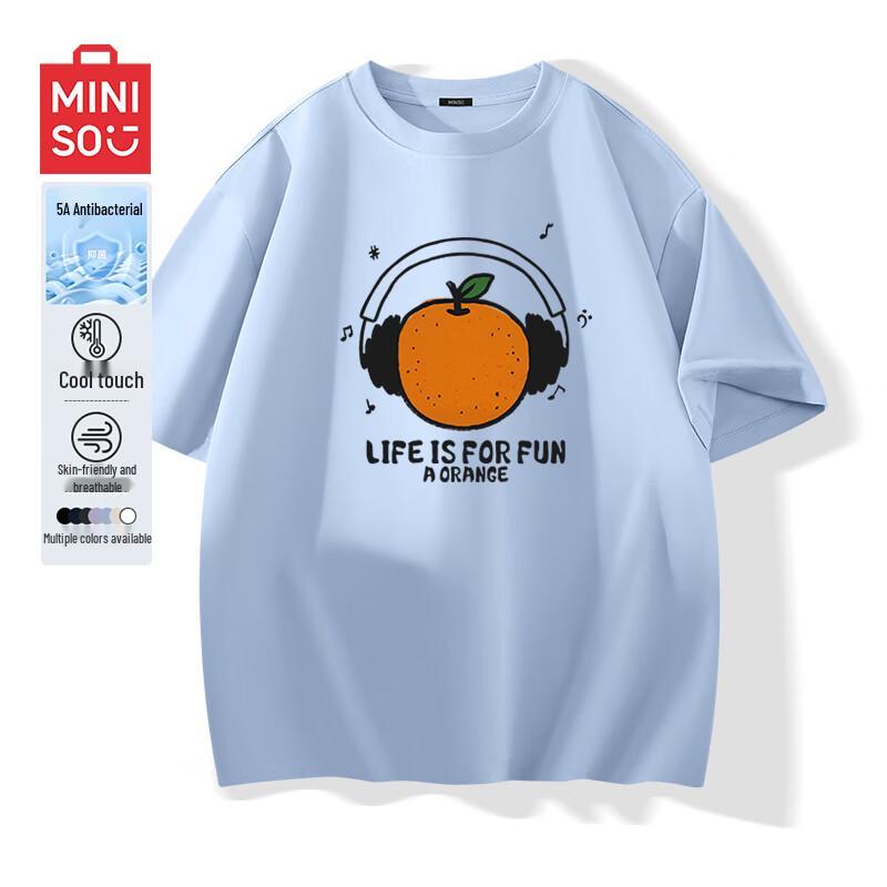 MINISO Men s American Trendy Cooling Sorona Half-Sleeve T-Shirt L