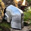 18 Gauge Medieval 15th Century Foot Soldier Poleyn Leg Armor Silver