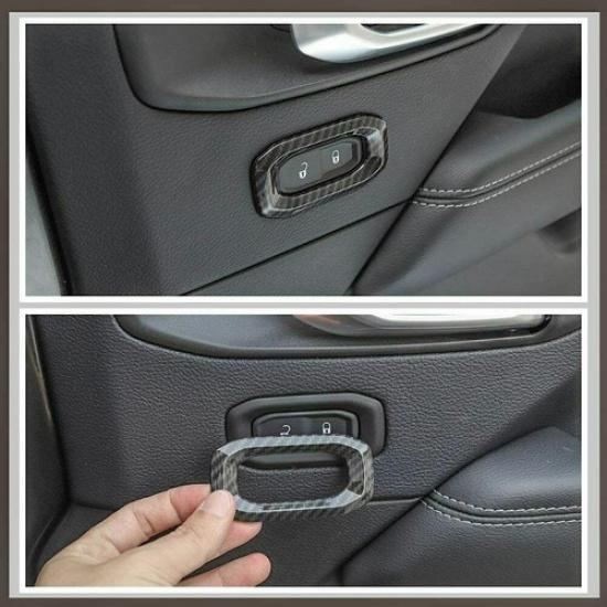 Door Lock Switch Trim Cover Interior Accessories for 18+ Jeep Wrangler JL JLU JT