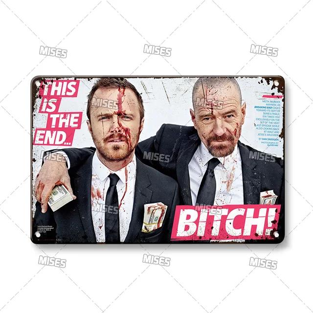 Breaking Bad Classic TV Show Metal Plate Retro Metal Poster for Bar Club Home Studio Wall Decor MISES Vintage Tin Sign