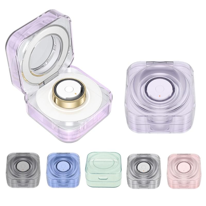 Dustproof Charging Case Cover for Fitness Rings Health Monitoring Health Rings Charger Box TPU Cover for Travel Outdoor