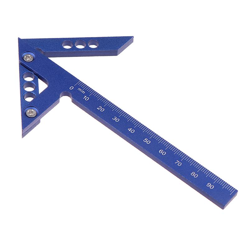 Régua de Centro Angular para Apoio de Liga de Alumínio Triângulo de 45 Graus Seta Régua de Posicionamento de Ângulo Reto Régua de Ângulo de 90 Graus