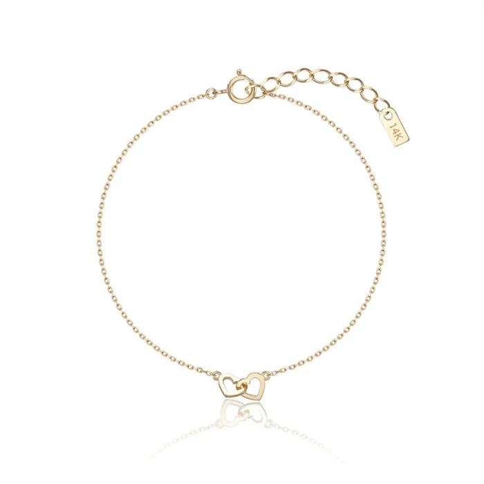 14k Hearty Heart Bracelet