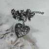 Heart Locket Necklace Featuring Delicate Engravings Vintage Neck Jewelry Fashion Accessory for Modern and Retro Styles