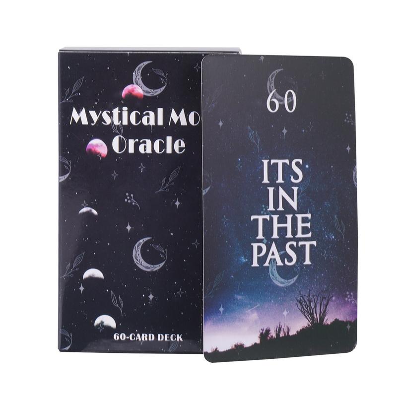 Mystische Mond Orakelkarten Schicksalsdeutung Tarotdeck Wahrsagerei Party Unterhaltung Brettspiel CHINA black