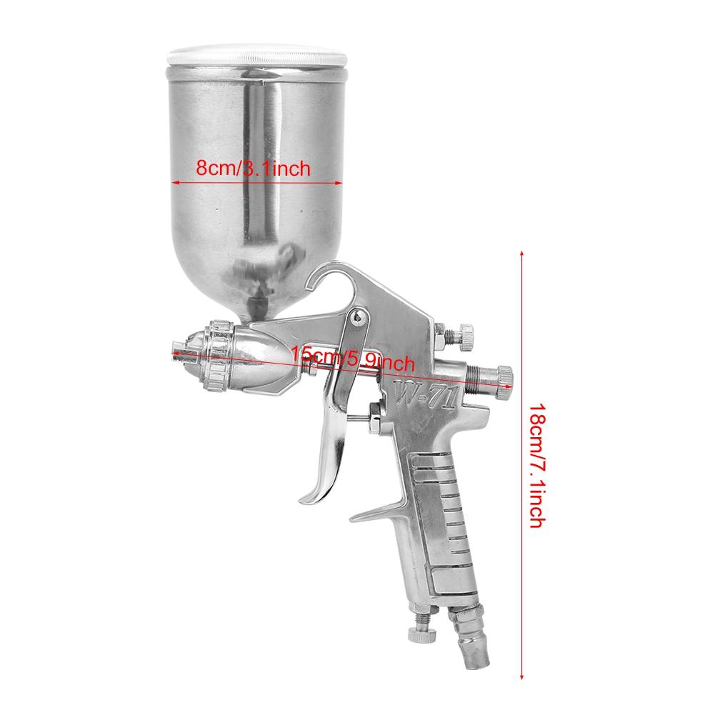 1.5mm Nozzle 400ml Capacity Gravity Feeding Mode Pneumatic Tool Air Paint Spray Gun