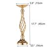 Cross-border dining table candlestick ornaments golden iron vase twist candlestick wedding flowerware wedding props