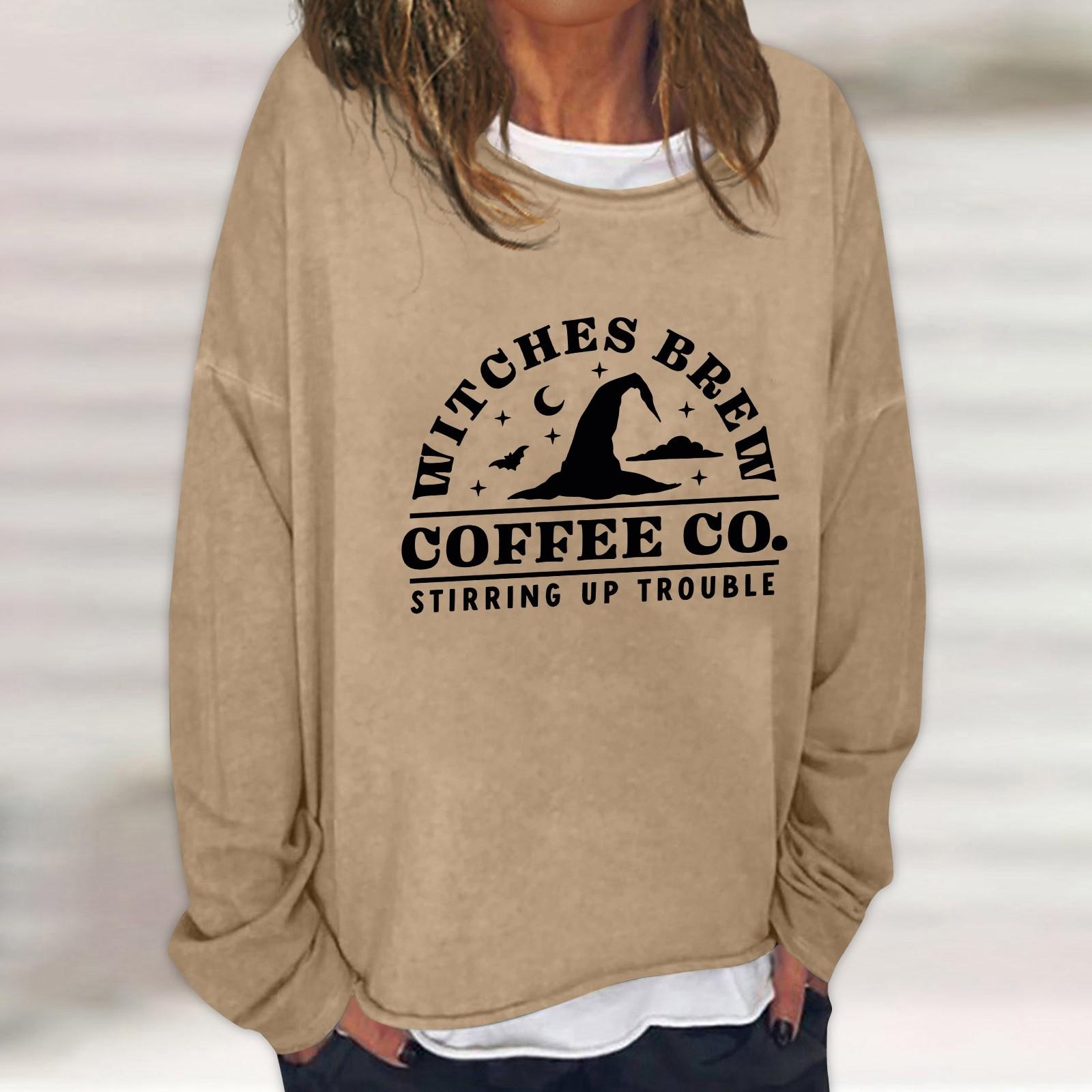 

Женская повседневная модная винтажная толстовка с длинным рукавом и круглым вырезом с принтом, многослойный пуловер, топ M хаки