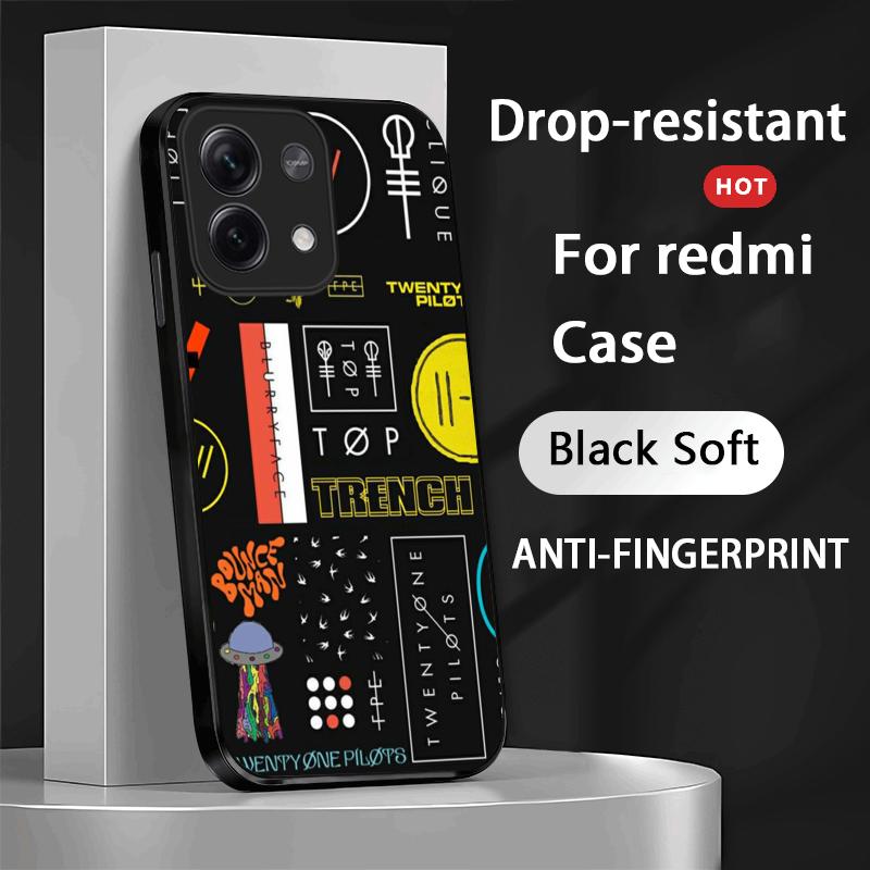 Cool 21-one pilot Phone Case For Xiaomi Redmi Note 13,12,11, 10 Pro Plus S, 5G, 12S, Soft Black Phone Cover