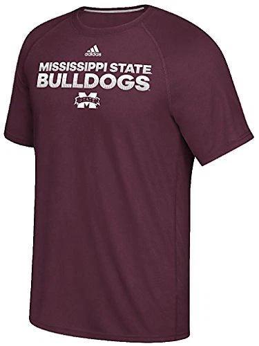 Adidas Mississippi State Bulldogs Maroon Sideline Hustle Climalite Shirt L